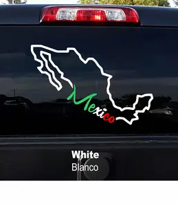 Sticker Mapa México - Adhesive Vinyl Decal: mapa MEXICANO for Motorcycle, Car, Boats, Glass Doors and Walls | Different Sizes and Colors Available | Easy installation